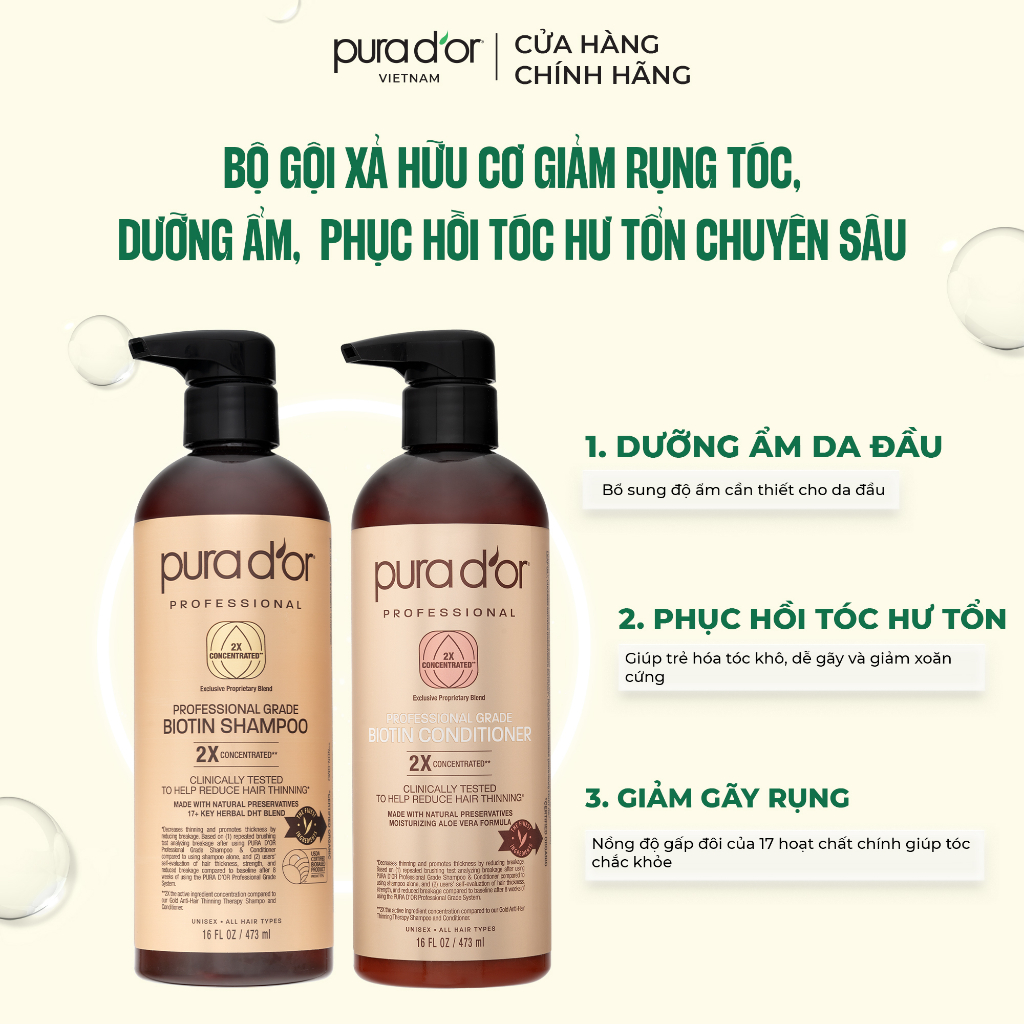 Biotin 2X Professional Grade - Pura D'or
